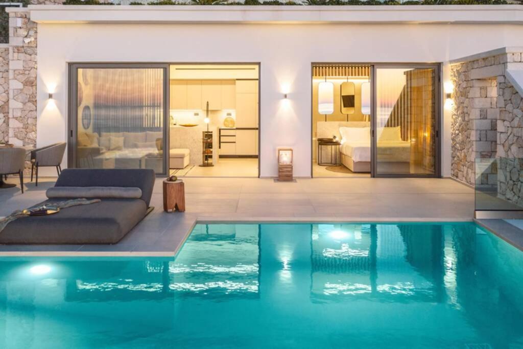 The Wave Twin Villa 1 Kathisma Beach Lefkada Extérieur photo